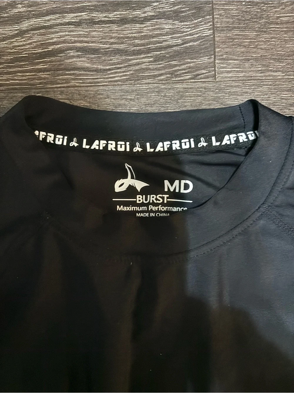 Lafroi Men’s Black Long-Sleeve Rash Guard Athletic Top Medium